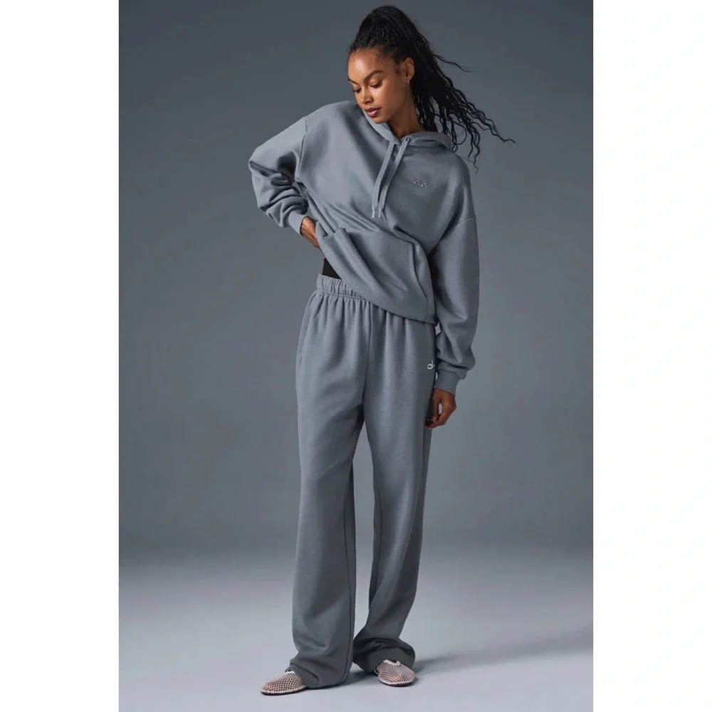 Alo Yoga Accolade Straight Leg Sweatpant Steel Grey S